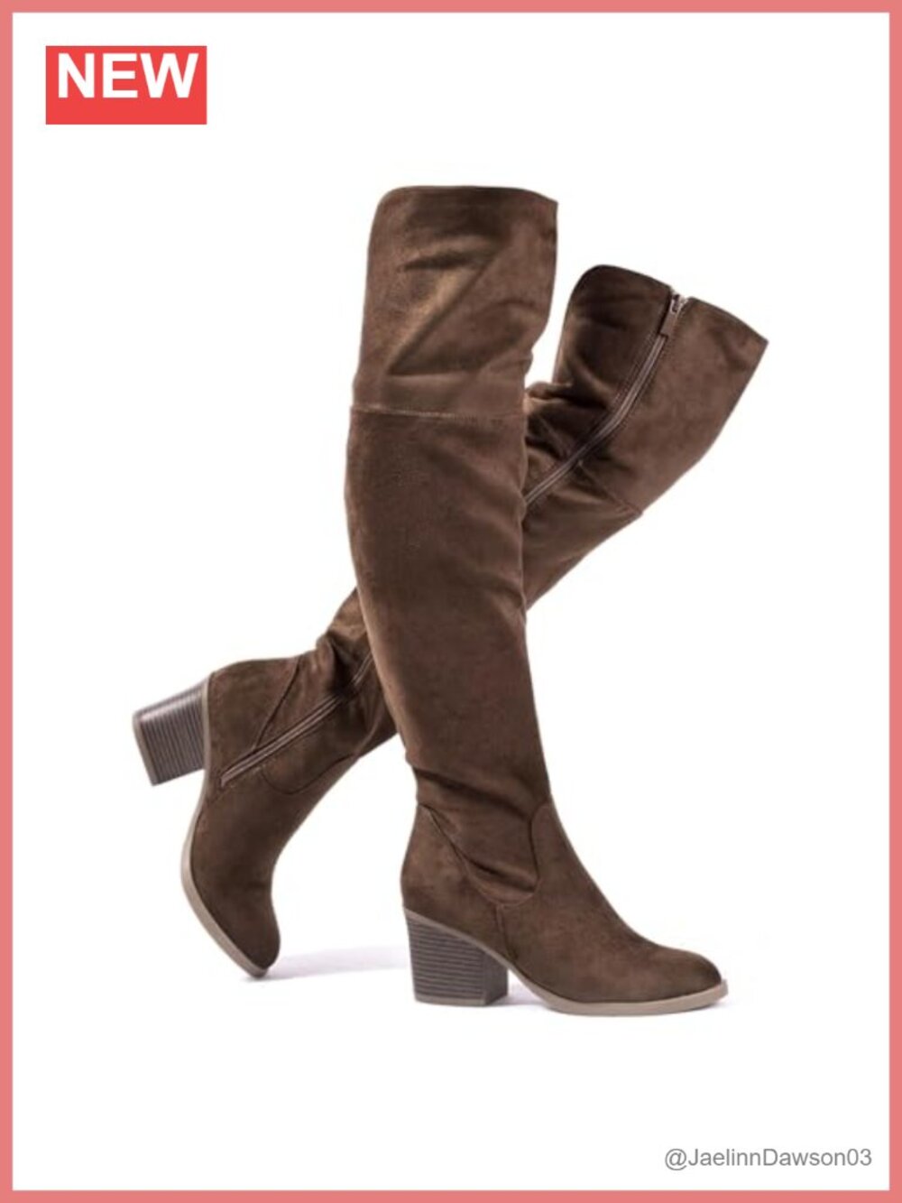 Suede Over the Knee Boots Block Heel Thigh High Zip Fall Shoes